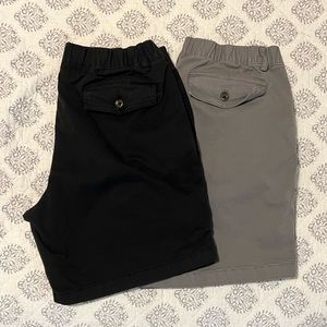 Bearbottom Stretch Shorts (2 Pack) - Charcoal Grey and Blackout - 7” Inseam - L